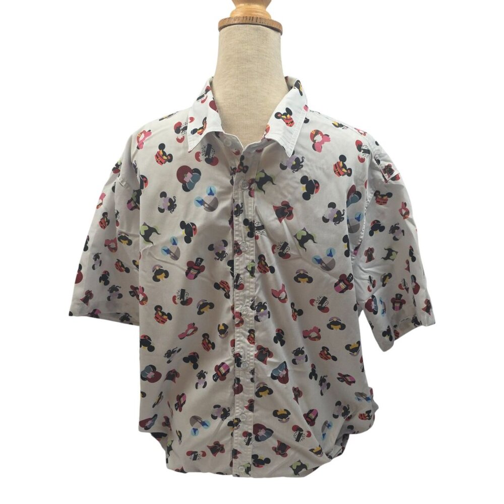 Rainbow Rules Disney Mickey Mouse Villains Mens Shirt XL Short Sleeve